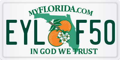 FL license plate EYLF50