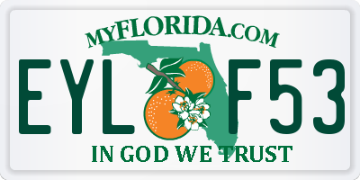 FL license plate EYLF53