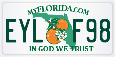 FL license plate EYLF98