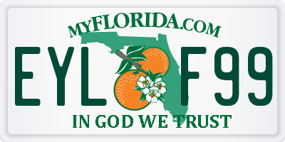 FL license plate EYLF99