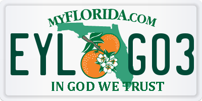 FL license plate EYLG03