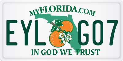 FL license plate EYLG07