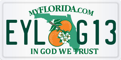 FL license plate EYLG13