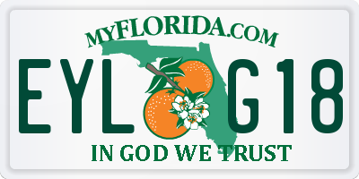 FL license plate EYLG18