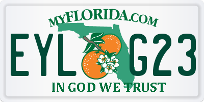 FL license plate EYLG23