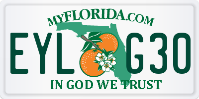 FL license plate EYLG30