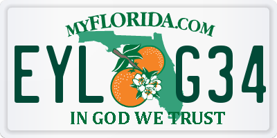 FL license plate EYLG34