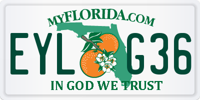FL license plate EYLG36