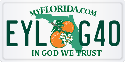 FL license plate EYLG40