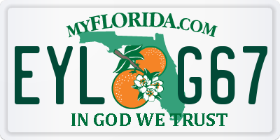 FL license plate EYLG67