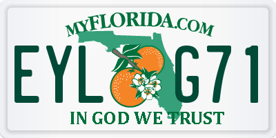 FL license plate EYLG71