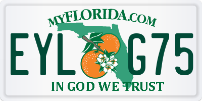 FL license plate EYLG75
