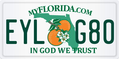 FL license plate EYLG80