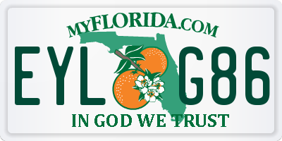 FL license plate EYLG86