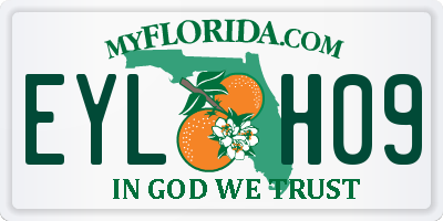 FL license plate EYLH09