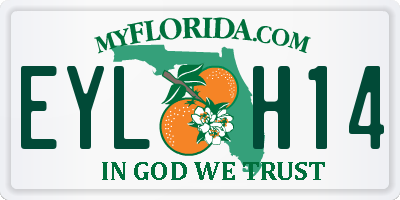 FL license plate EYLH14