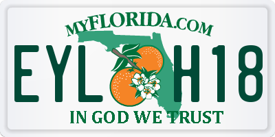 FL license plate EYLH18