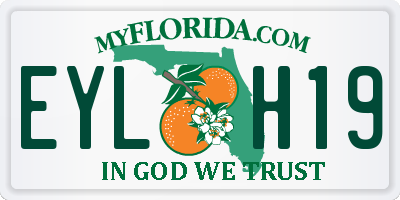 FL license plate EYLH19