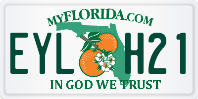 FL license plate EYLH21