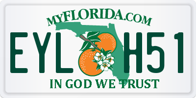 FL license plate EYLH51