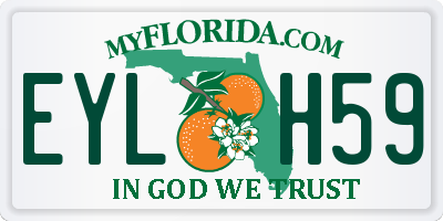 FL license plate EYLH59