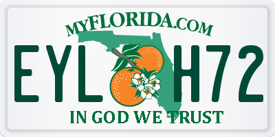 FL license plate EYLH72