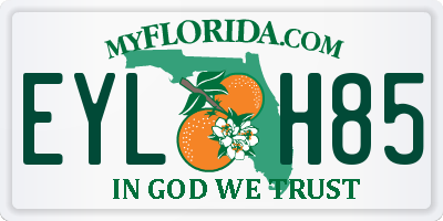 FL license plate EYLH85