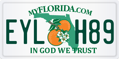 FL license plate EYLH89