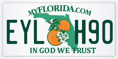 FL license plate EYLH90