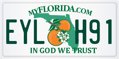 FL license plate EYLH91