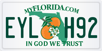 FL license plate EYLH92