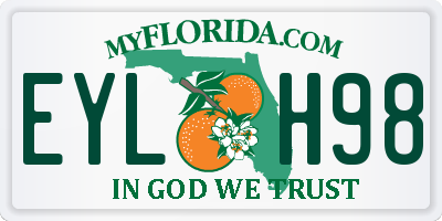 FL license plate EYLH98
