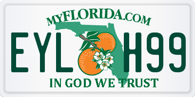 FL license plate EYLH99