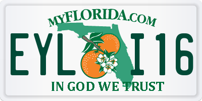 FL license plate EYLI16