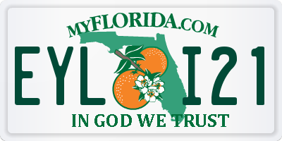 FL license plate EYLI21