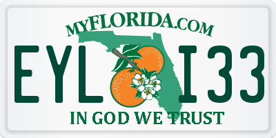 FL license plate EYLI33
