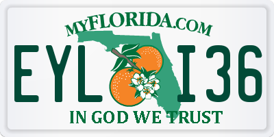 FL license plate EYLI36
