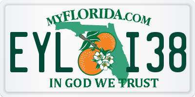 FL license plate EYLI38