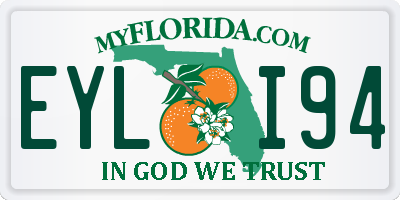 FL license plate EYLI94
