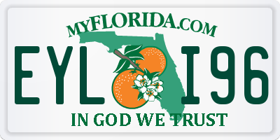 FL license plate EYLI96
