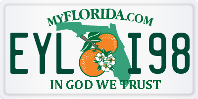 FL license plate EYLI98