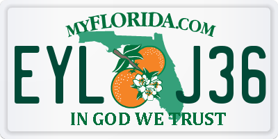 FL license plate EYLJ36