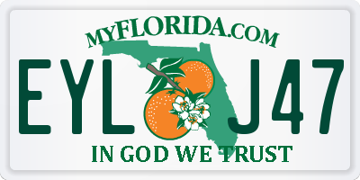 FL license plate EYLJ47