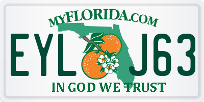 FL license plate EYLJ63