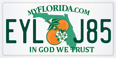 FL license plate EYLJ85