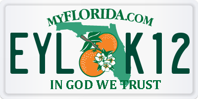 FL license plate EYLK12