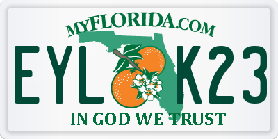 FL license plate EYLK23