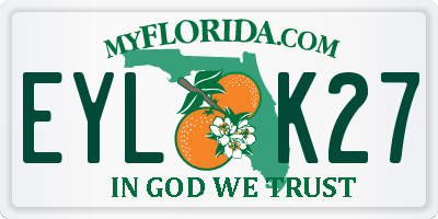 FL license plate EYLK27
