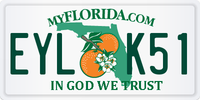 FL license plate EYLK51
