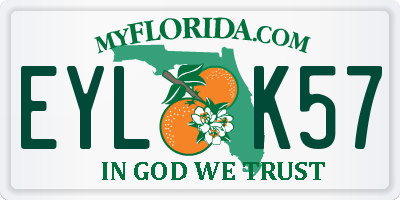 FL license plate EYLK57